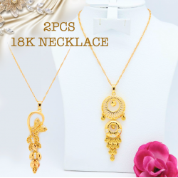 2Pcs Milano 18k Gold Plated Necklace, ML70
